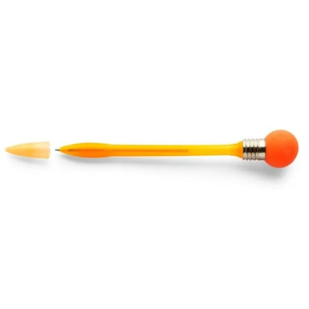  Ball pen "light bulb" with cap orange