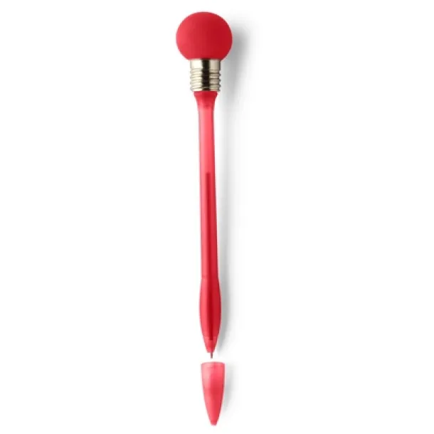  Ball pen "light bulb" with cap red