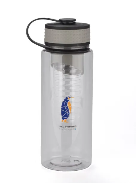 FRUGT Water bottle with fruit container  800 ml Grey