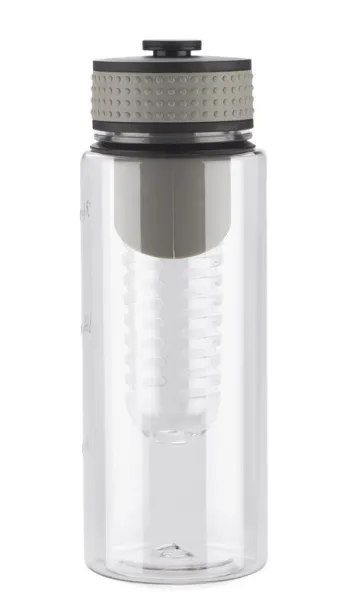 FRUGT Water bottle with fruit container  800 ml Grey