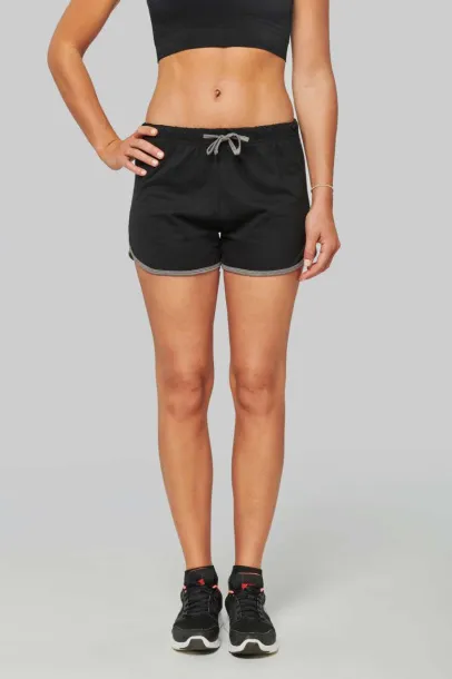  LADIES' SPORTS SHORTS - Proact Black Grey Heather