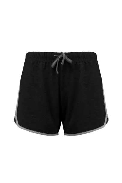  LADIES' SPORTS SHORTS - Proact Black Grey Heather