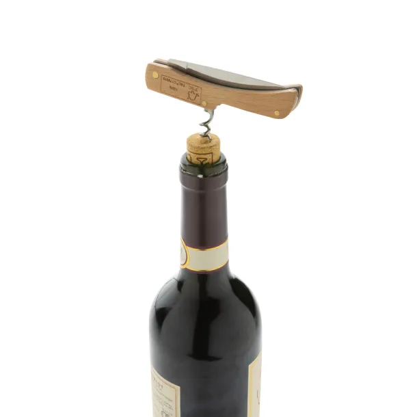  FSC® wooden knife with bottle opener - XD Collection Brown 