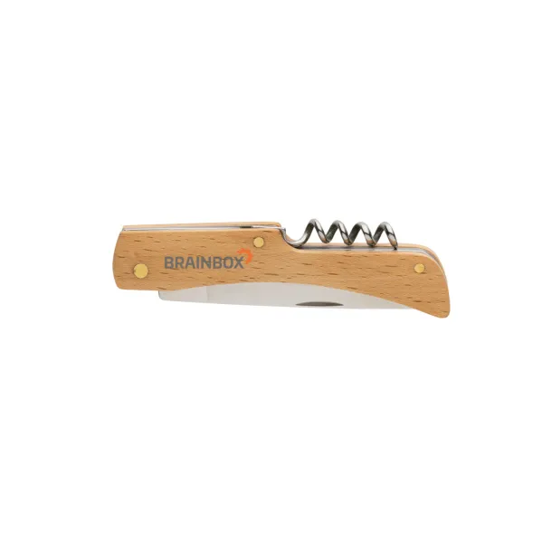  FSC® wooden knife with bottle opener - XD Collection Brown 