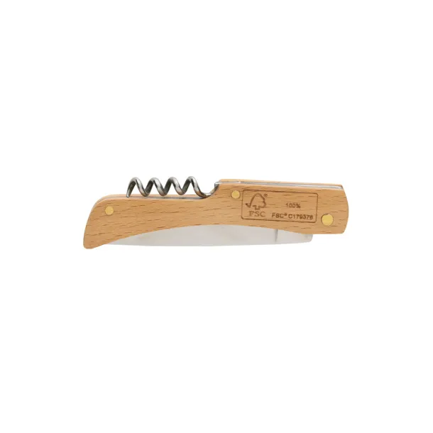  FSC® wooden knife with bottle opener - XD Collection Brown 