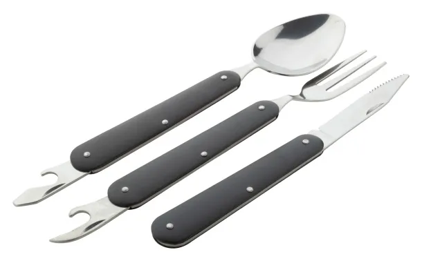 Platoon camping cutlery set Black