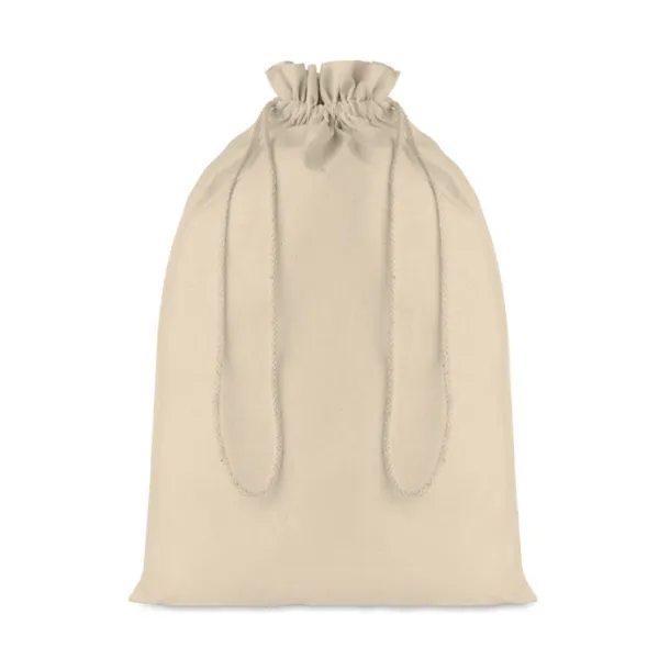 TASKE LARGE Large Cotton draw cord bag Beige