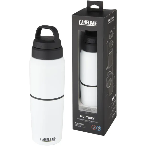 MultiBev vacuum insulated stainless steel 500 ml bottle and 350 ml cup - CamelBak White