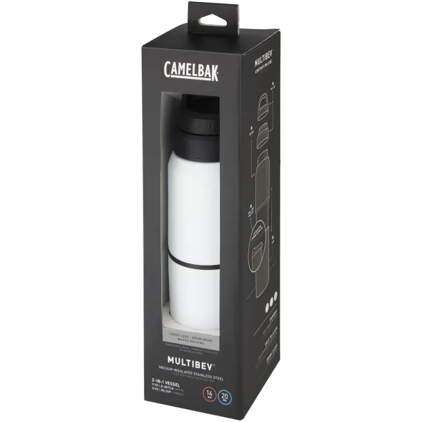 MultiBev vacuum insulated stainless steel 500 ml bottle and 350 ml cup - CamelBak White