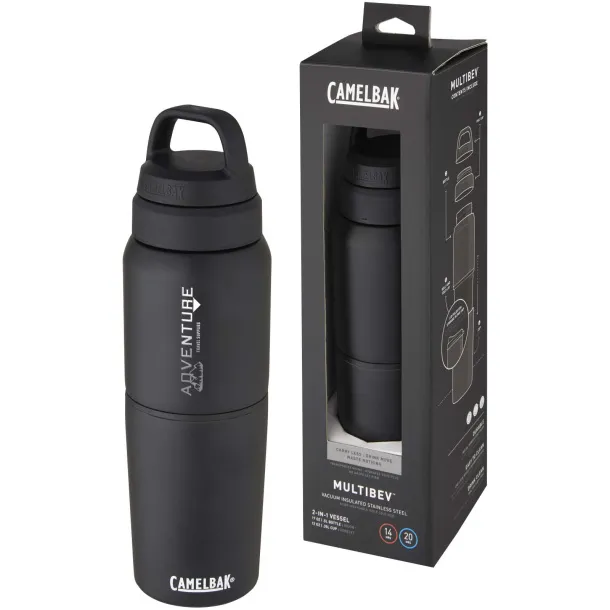 MultiBev vakuumom izolirana boca od nehrđajućeg čelika 500 ml i šalica 350 ml - CamelBak Solid black