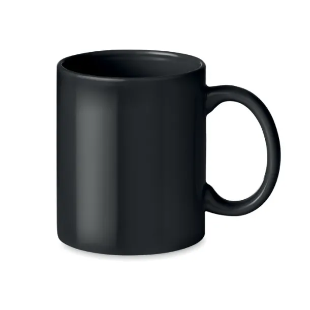 DUBLIN TONE Coloured ceramic mug in box Black