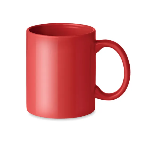 DUBLIN TONE Coloured ceramic mug in box Red