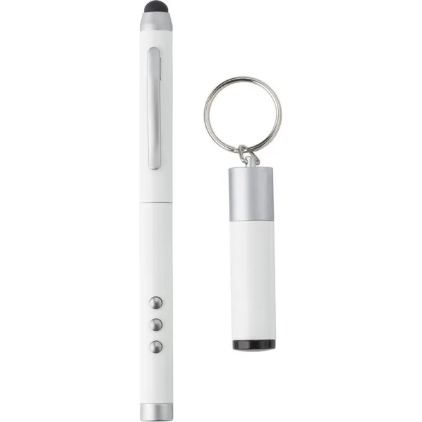  Laser pointer, ball pen, touch pen, receiver white