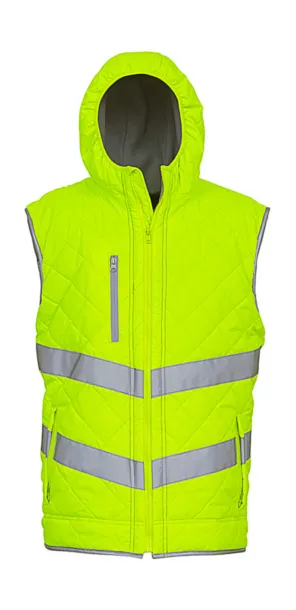  Fluo Kensington Hooded Gilet - Yoko Fluo Yellow