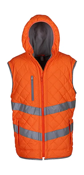  Fluo Kensington Hooded Gilet - Yoko Fluo Orange