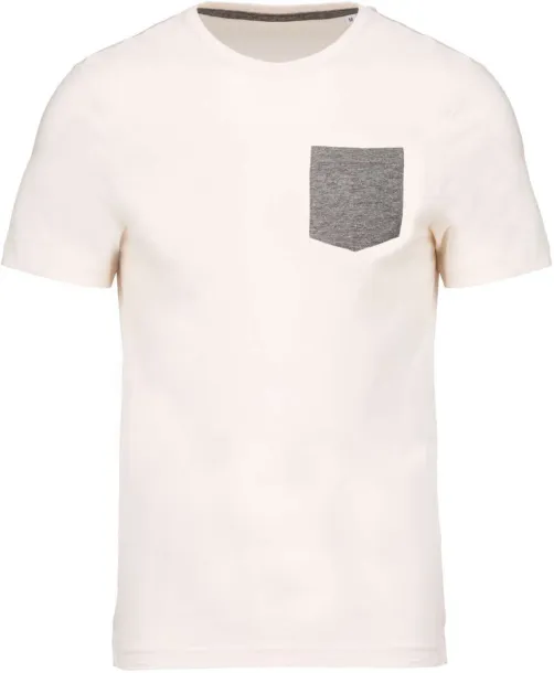  ORGANIC COTTON T-SHIRT WITH POCKET DETAIL - Kariban Cream Grey Heather