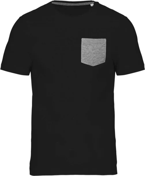  ORGANIC COTTON T-SHIRT WITH POCKET DETAIL - Kariban Black Grey Heather