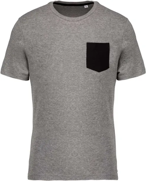  ORGANIC COTTON T-SHIRT WITH POCKET DETAIL - Kariban Grey Heather Black