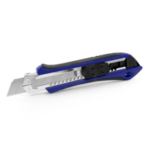  Cutter with safety mechanism, spare blades included navy blue