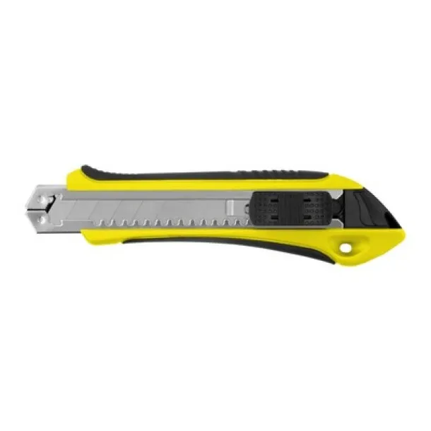  Cutter with safety mechanism, spare blades included yellow