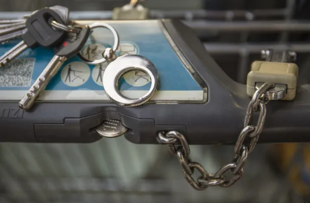 SHOPER Keychain 2 in 1 srebrny