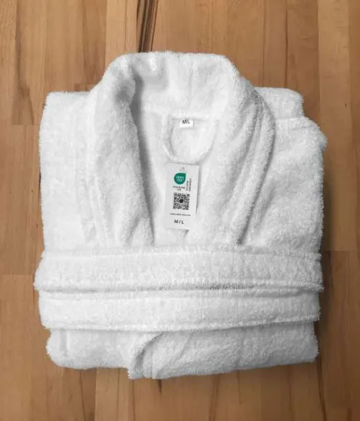 OLIMA TERRY BATHROBE - Olima White