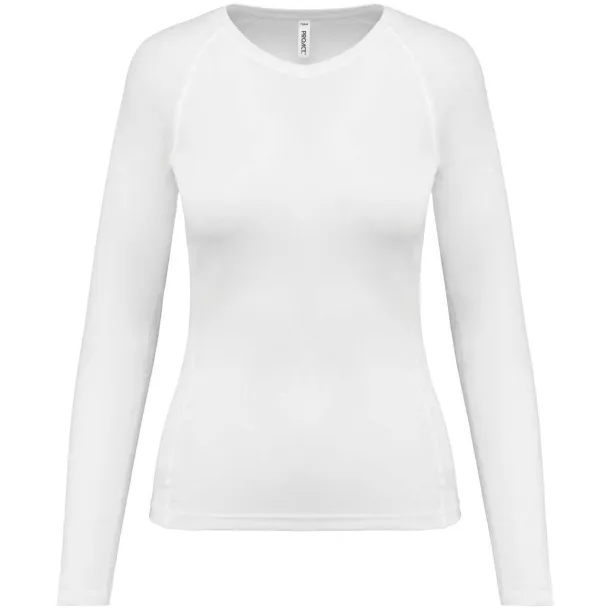  LADIES' LONG-SLEEVED SPORTS T-SHIRT - Proact White