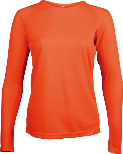  LADIES' LONG-SLEEVED SPORTS T-SHIRT - Proact Fluorescent Orange