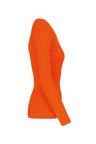  LADIES' LONG-SLEEVED SPORTS T-SHIRT - Proact Fluorescent Orange