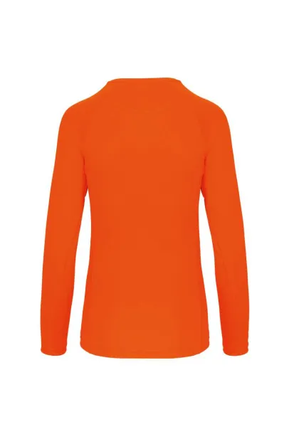  LADIES' LONG-SLEEVED SPORTS T-SHIRT - Proact Fluorescent Orange