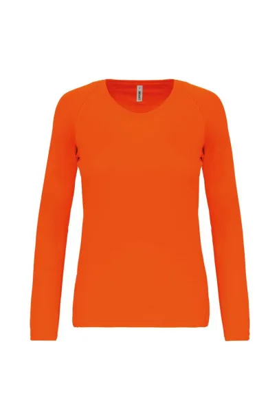  LADIES' LONG-SLEEVED SPORTS T-SHIRT - Proact Fluorescent Orange