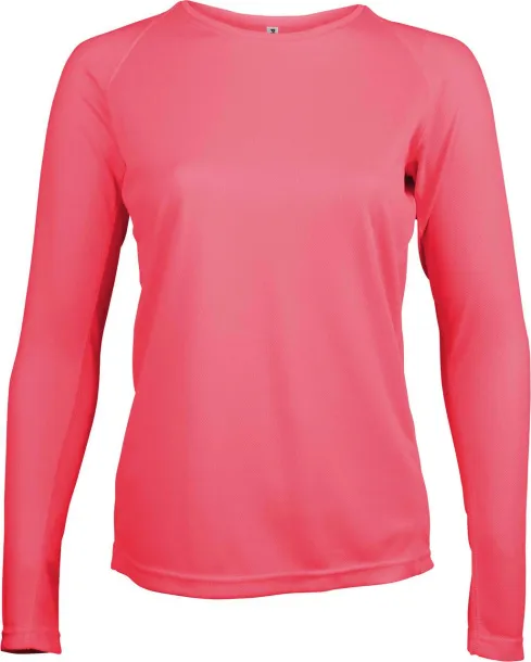  LADIES' LONG-SLEEVED SPORTS T-SHIRT - Proact Fluro Pink
