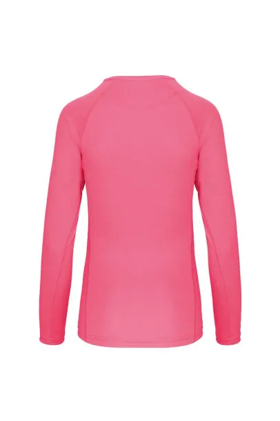  LADIES' LONG-SLEEVED SPORTS T-SHIRT - Proact Fluorescent Pink