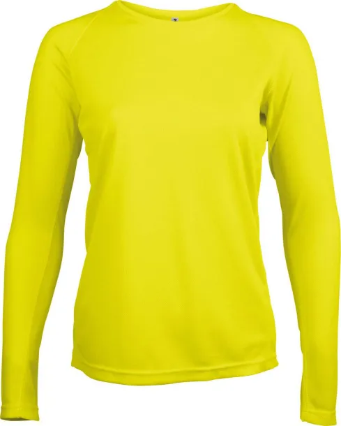  LADIES' LONG-SLEEVED SPORTS T-SHIRT - Proact Fluorescent Yellow