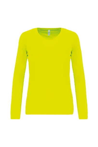  LADIES' LONG-SLEEVED SPORTS T-SHIRT - Proact Fluorescent Yellow