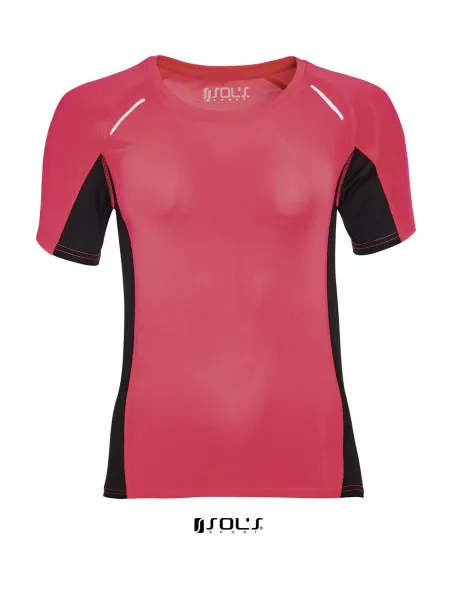  SOL'S SYDNEY WOMEN - SHORT SLEEVE RUNNING T-SHIRT - SOL'S Neon Coral