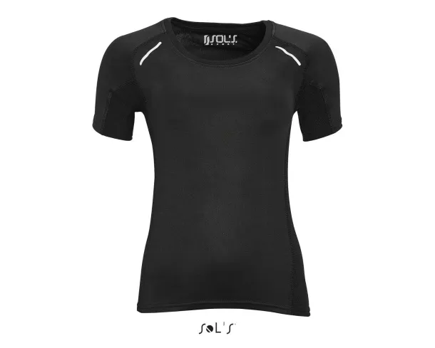  SOL'S SYDNEY WOMEN - SHORT SLEEVE RUNNING T-SHIRT - SOL'S Black