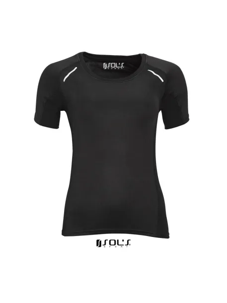  SOL'S SYDNEY WOMEN - SHORT SLEEVE RUNNING T-SHIRT - SOL'S Black