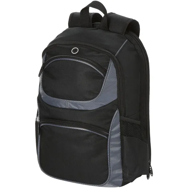 Continental 15" TSA laptop backpack - Avenue Solid black Dark grey