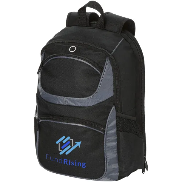 Continental 15" TSA laptop backpack - Avenue Solid black Dark grey