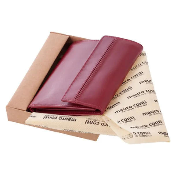  Leather wallet for women Mauro Conti red