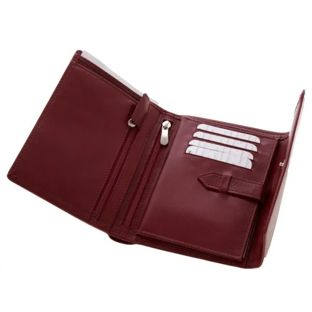  Leather wallet for women Mauro Conti red