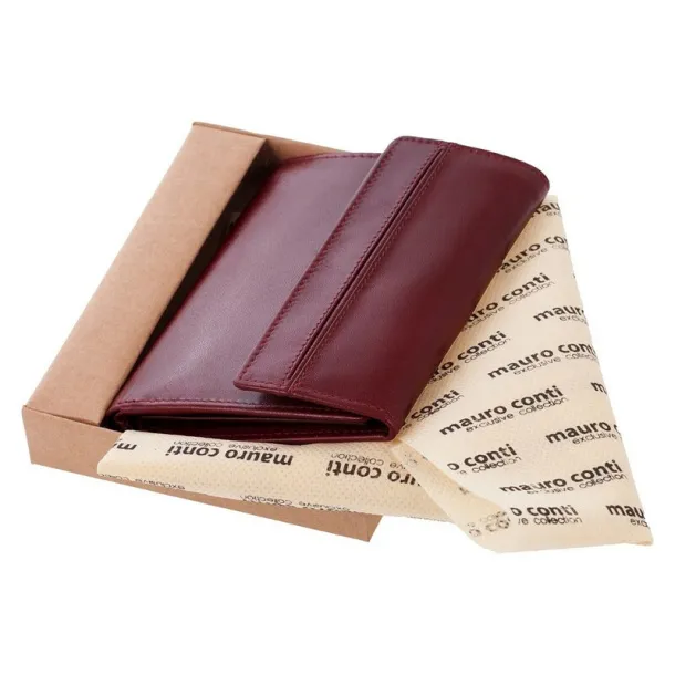  Leather wallet for women Mauro Conti red