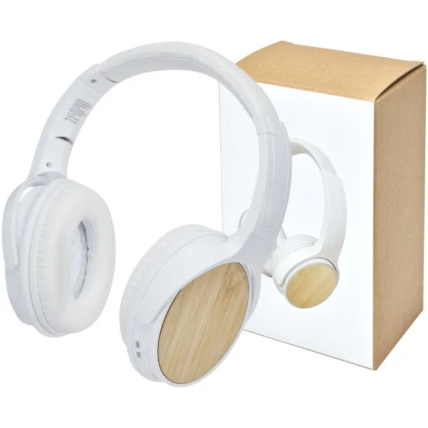 Athos bamboo Bluetooth headphones with microphone - Unbranded Beige