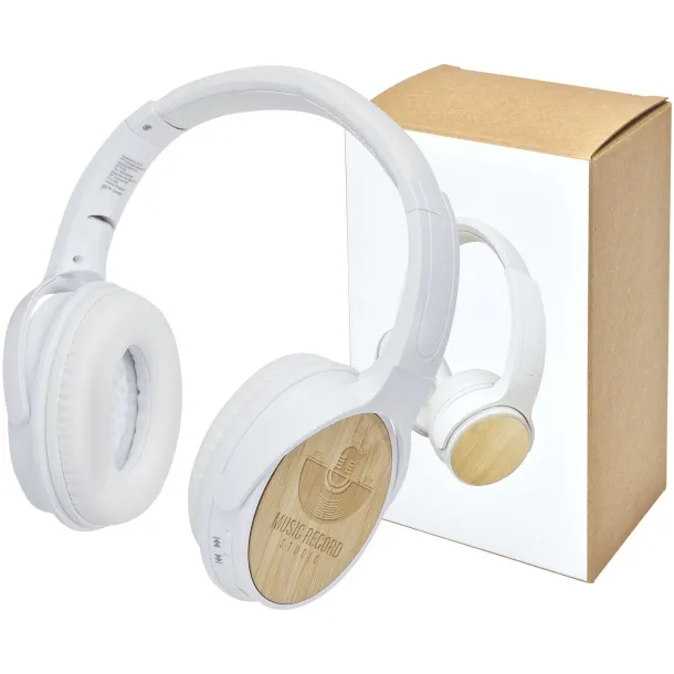 Athos bamboo Bluetooth headphones with microphone - Unbranded Beige