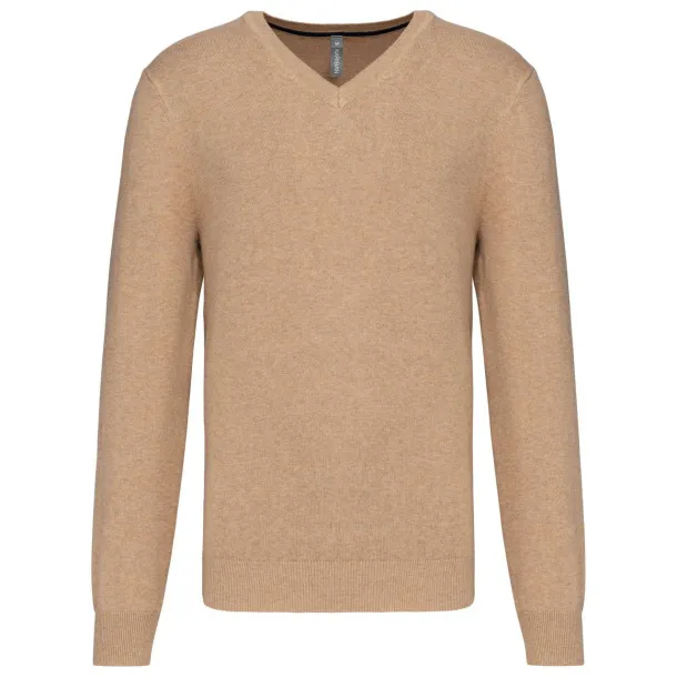  PREMIUM V-NECK JUMPER - Kariban Camel Heather