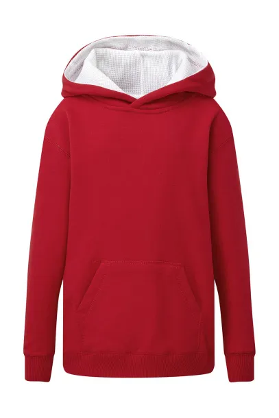  Dječji dvobojni hoodie, 280 g/m² - SG Crvena Bijela