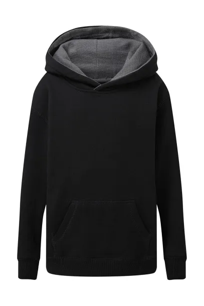  Dječji dvobojni hoodie, 280 g/m² - SG Crna Siva
