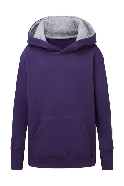  Dječji dvobojni hoodie, 280 g/m² - SG Ljubičasta Light Oxford