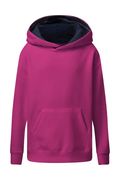  Dječji dvobojni hoodie, 280 g/m² - SG Dark Pink Mornarsko plava